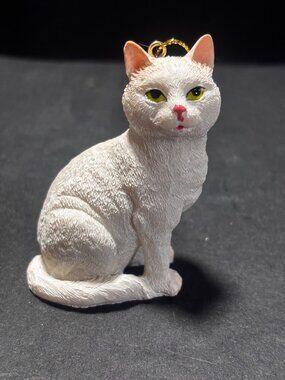 White Cat Fanciers Association Christmas Ornament Collectible Hand-Painted